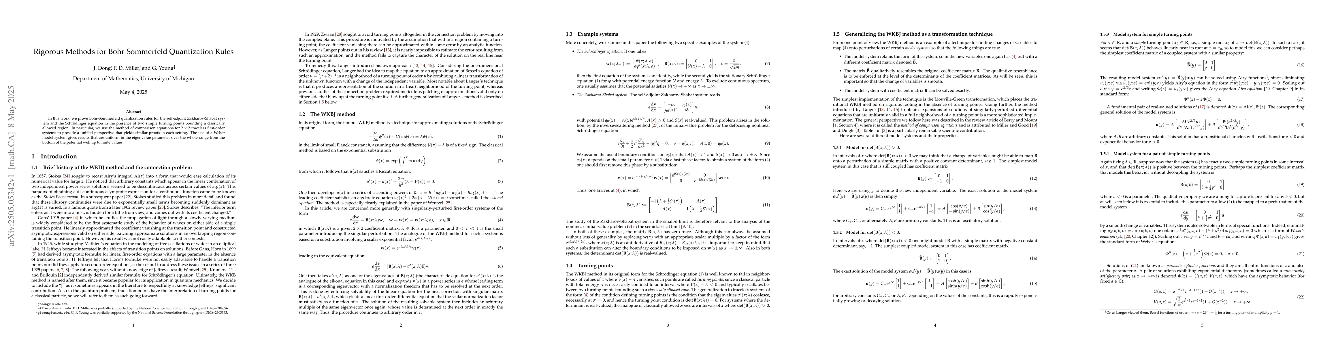 Thumbnail for Rigorous Methods for Bohr-Sommerfeld Quantization Rules