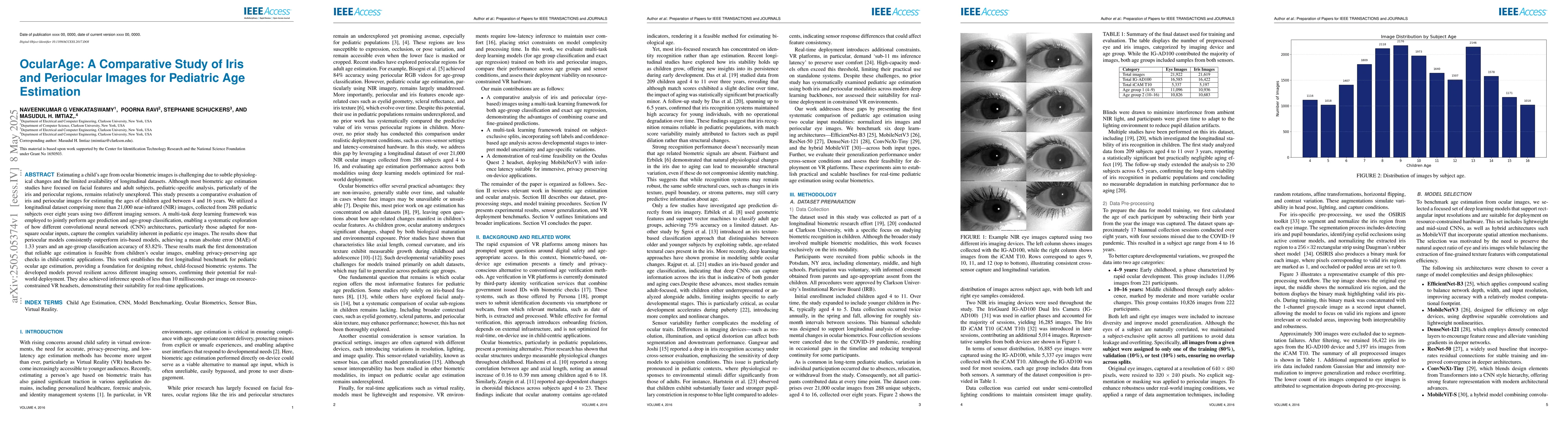 Thumbnail for OcularAge: A Comparative Study of Iris and Periocular Images for
  Pediatric Age Estimation