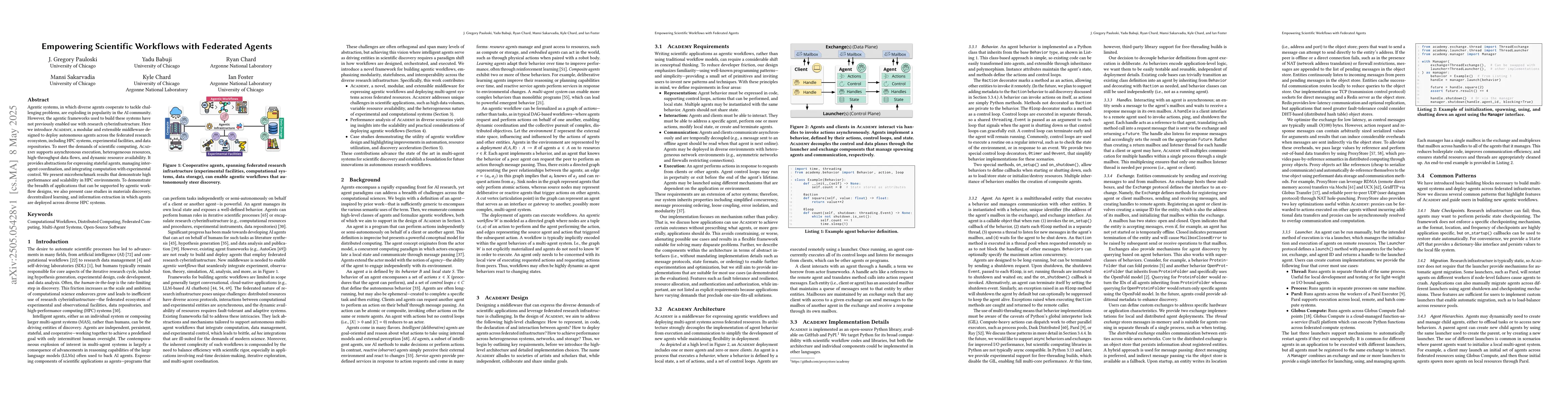 Thumbnail for Empowering Scientific Workflows with Federated Agents
