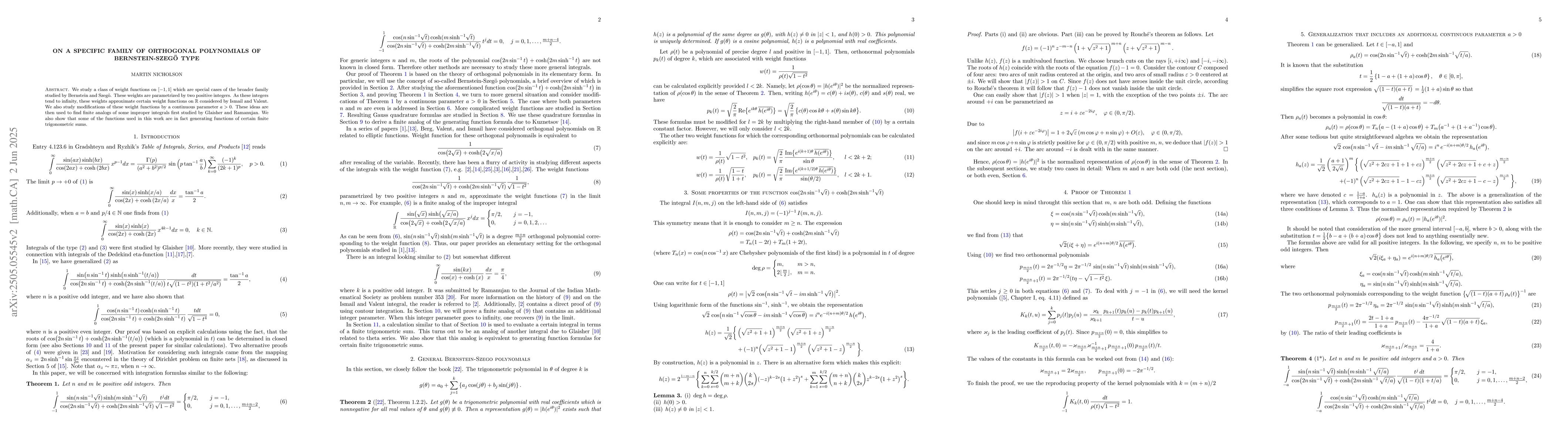 Thumbnail for On a specific family of orthogonal polynomials of Bernstein-Szegö type
