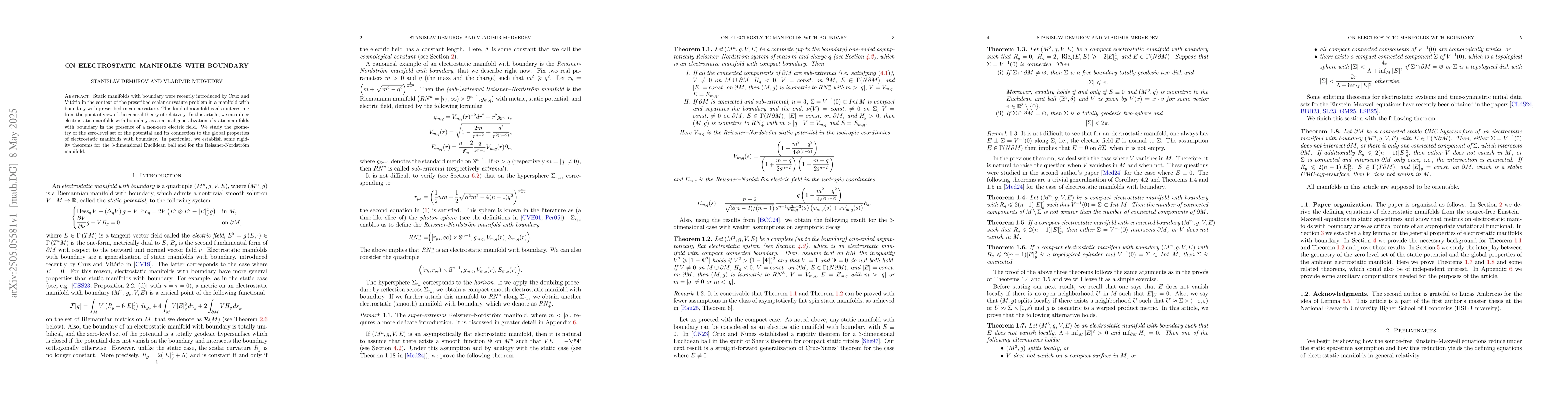 Thumbnail for On electrostatic manifolds with boundary