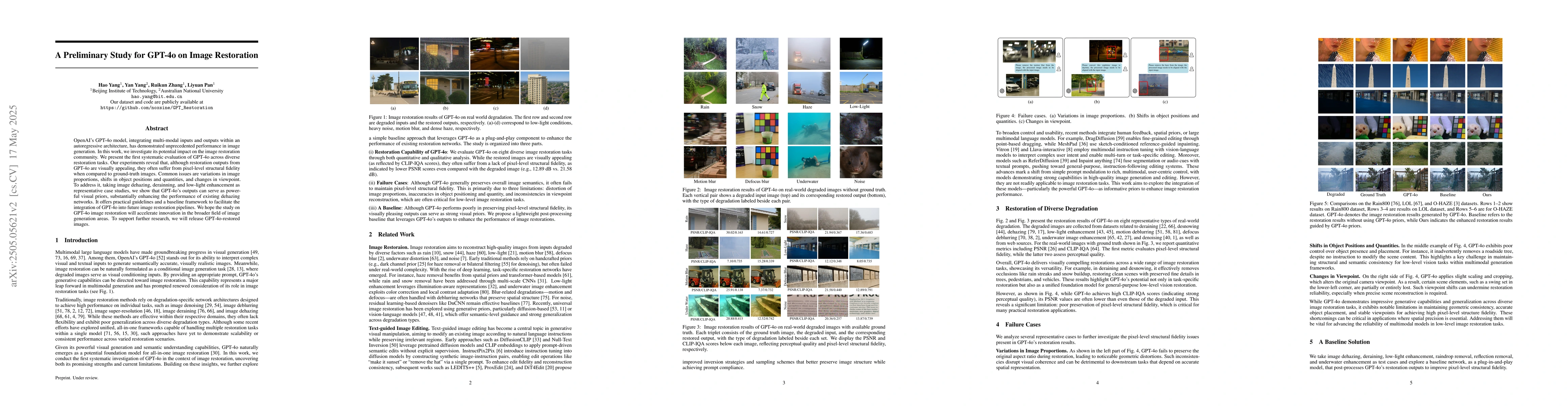 Thumbnail for A Preliminary Study for GPT-4o on Image Restoration