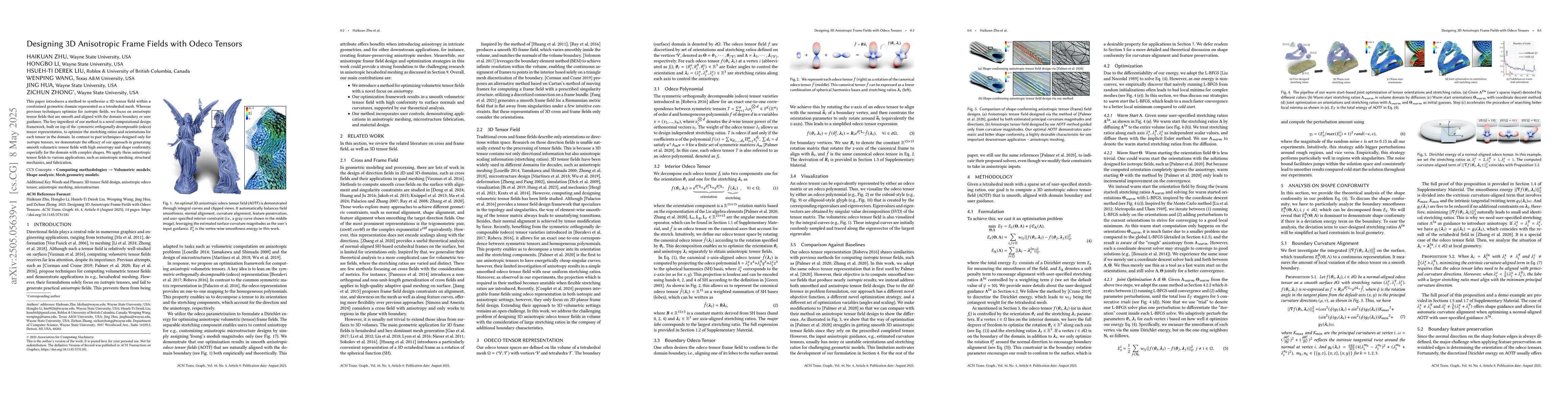 Thumbnail for Designing 3D Anisotropic Frame Fields with Odeco Tensors