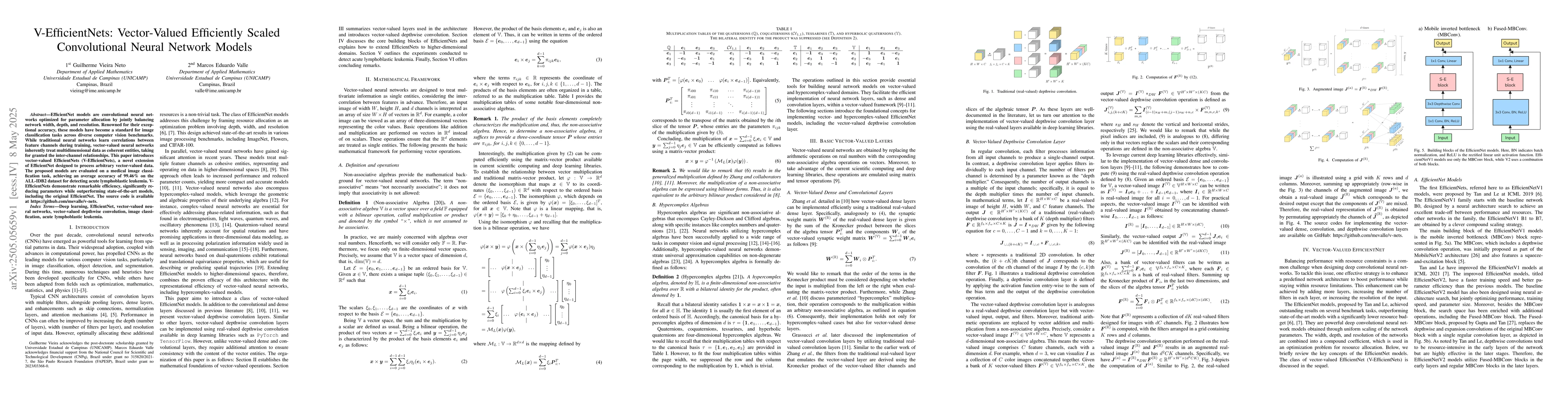 Thumbnail for V-EfficientNets: Vector-Valued Efficiently Scaled Convolutional Neural
  Network Models