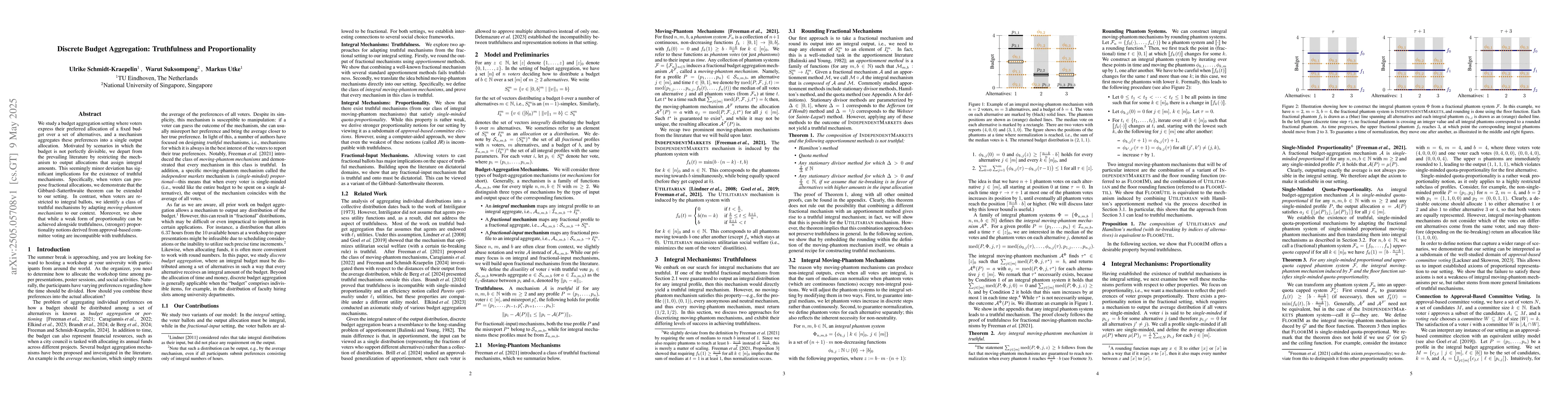 Thumbnail for Discrete Budget Aggregation: Truthfulness and Proportionality