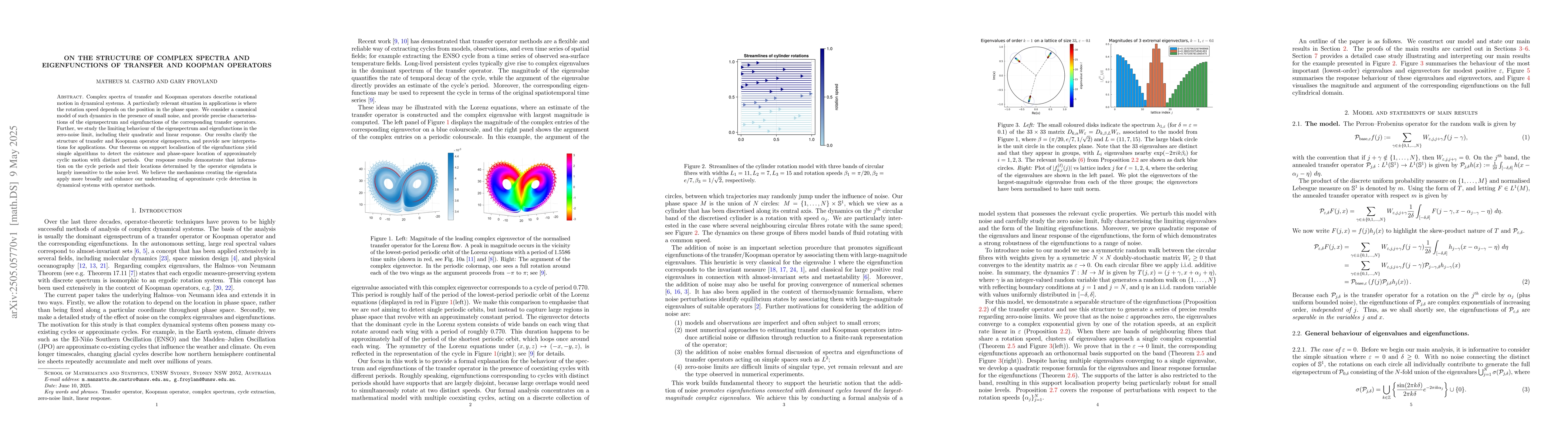 Thumbnail for On the structure of complex spectra and eigenfunctions of transfer and
  Koopman operators