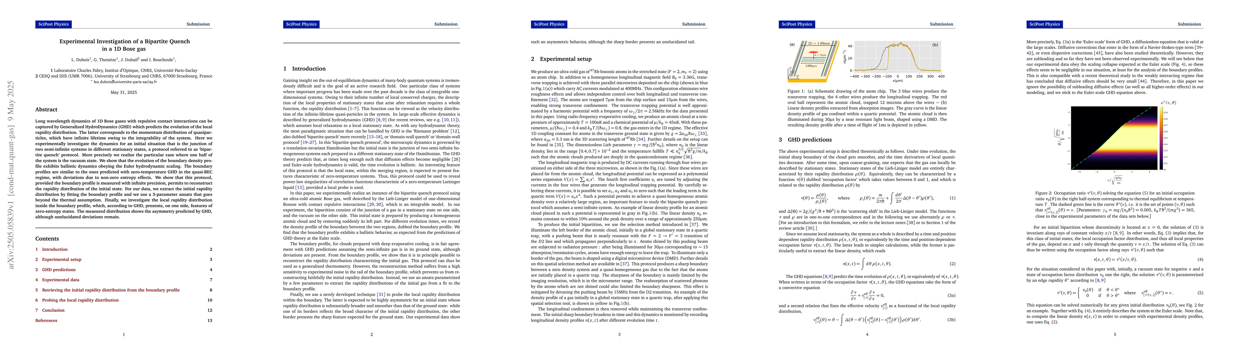 Thumbnail for Experimental Investigation of a Bipartite Quench in a 1D Bose gas