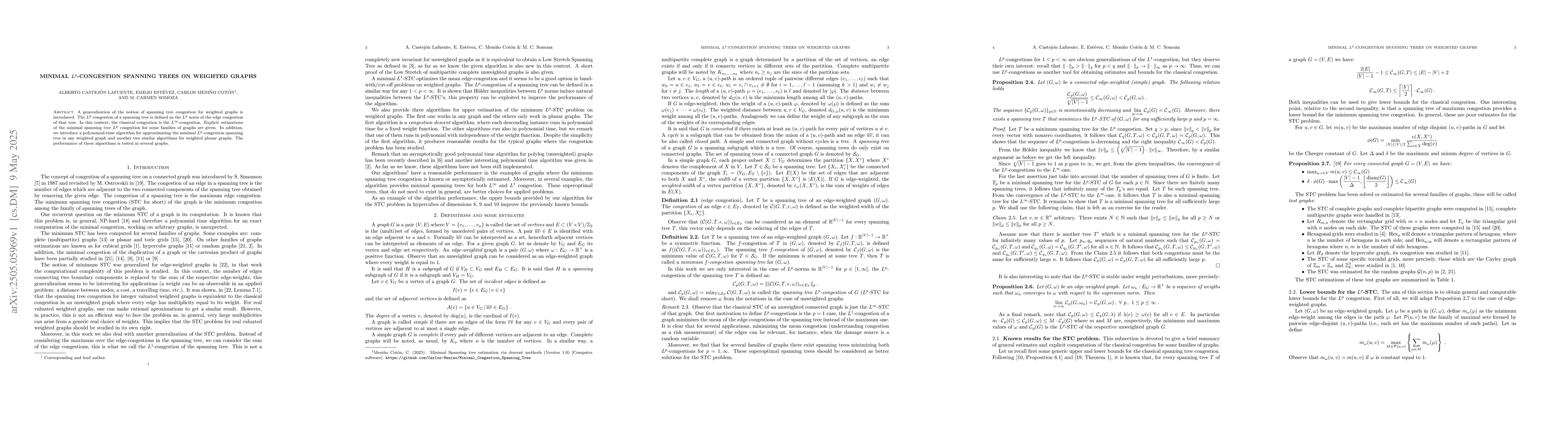 Thumbnail for Minimal $L^p$-congestion spanning trees on weighted graphs