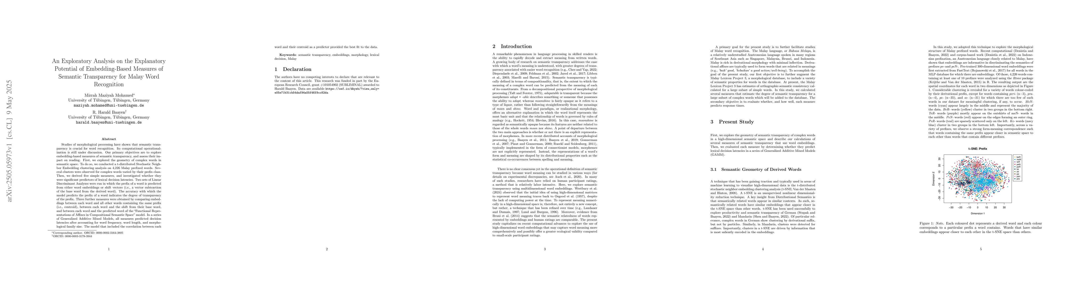 Thumbnail for An Exploratory Analysis on the Explanatory Potential of Embedding-Based
  Measures of Semantic Transparency for Malay Word Recognition