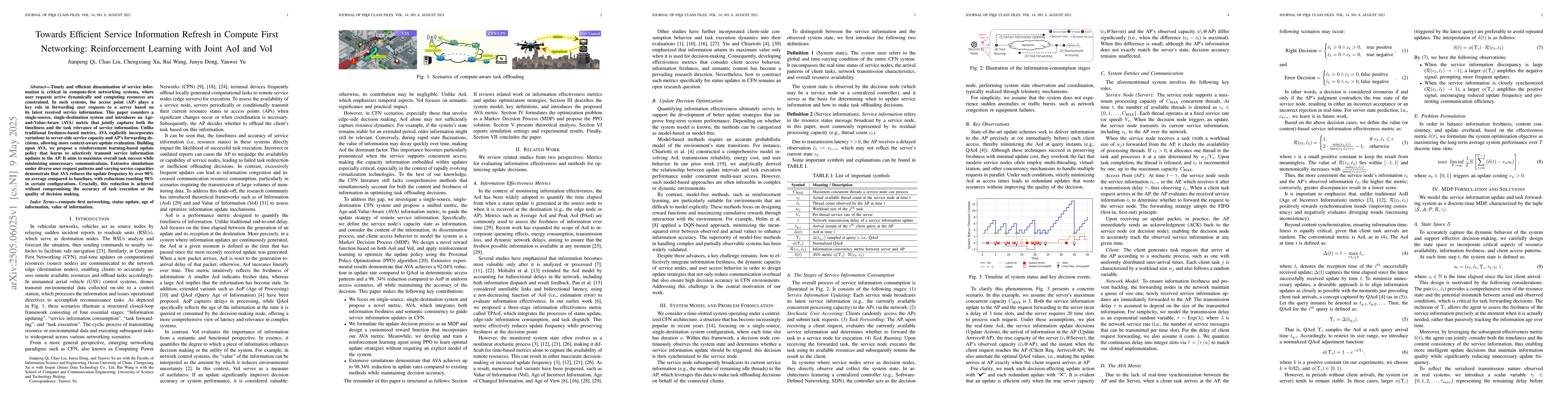 Thumbnail for Efficient Information Updates in Compute-First Networking via
  Reinforcement Learning with Joint AoI and VoI
