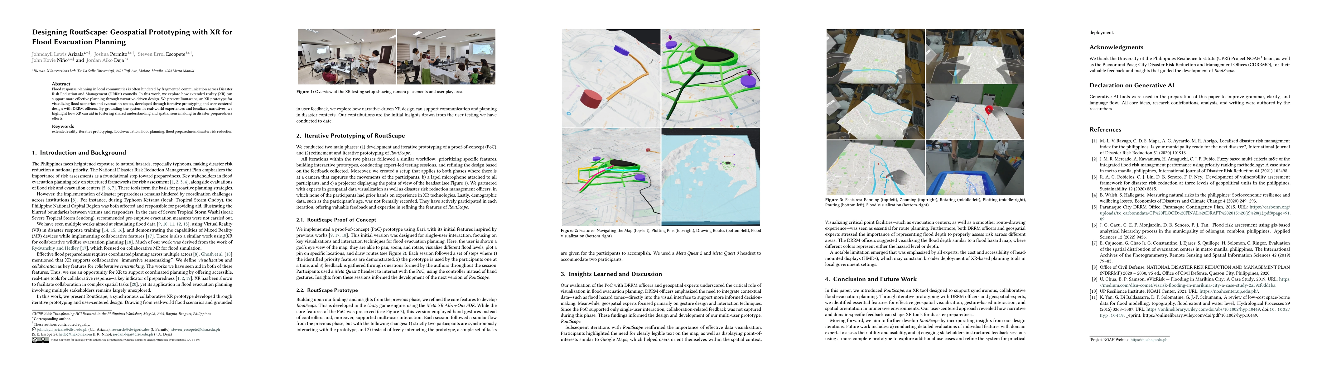 Thumbnail for Designing RoutScape: Geospatial Prototyping with XR for Flood Evacuation
  Planning