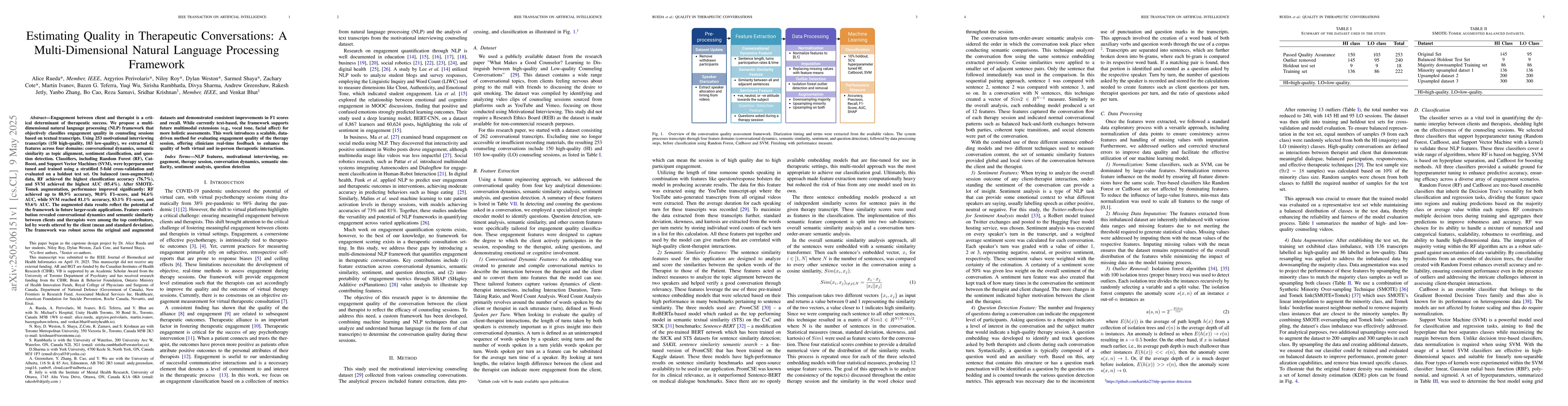 Thumbnail for Estimating Quality in Therapeutic Conversations: A Multi-Dimensional
  Natural Language Processing Framework