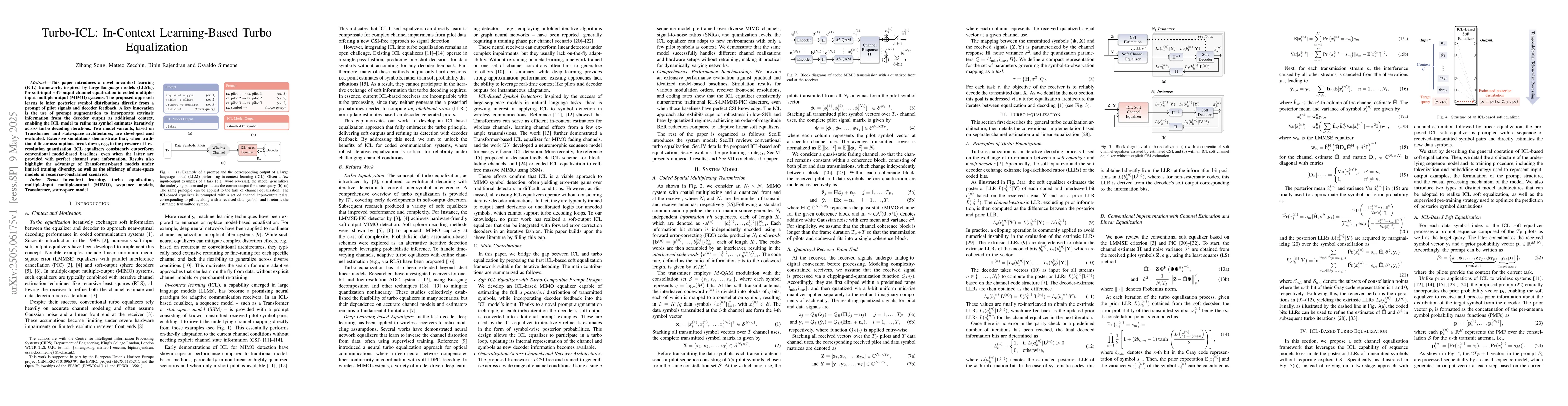 Thumbnail for Turbo-ICL: In-Context Learning-Based Turbo Equalization