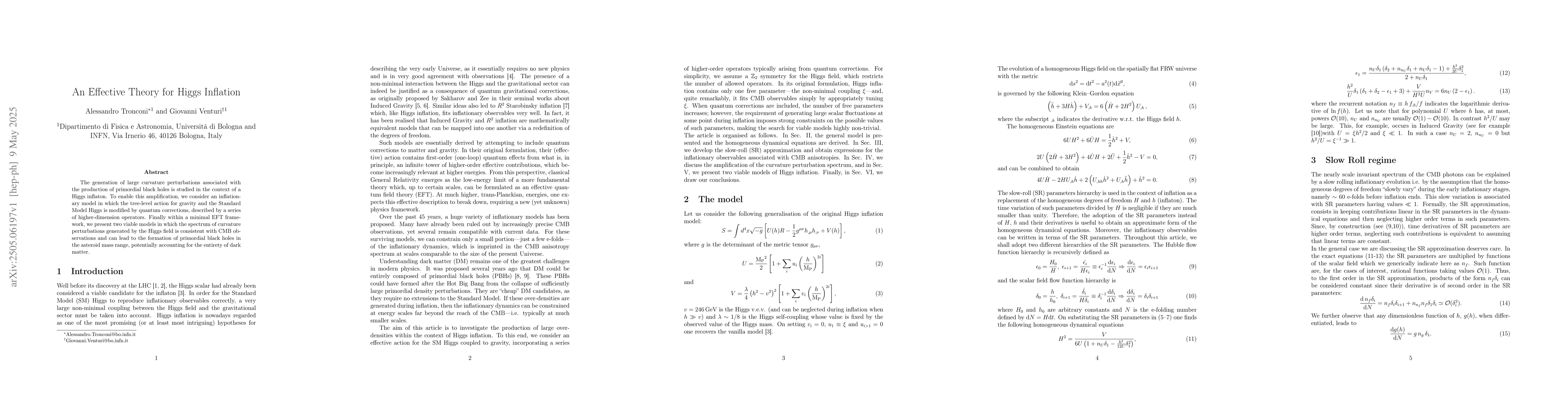 Thumbnail for An Effective Theory for Higgs Inflation