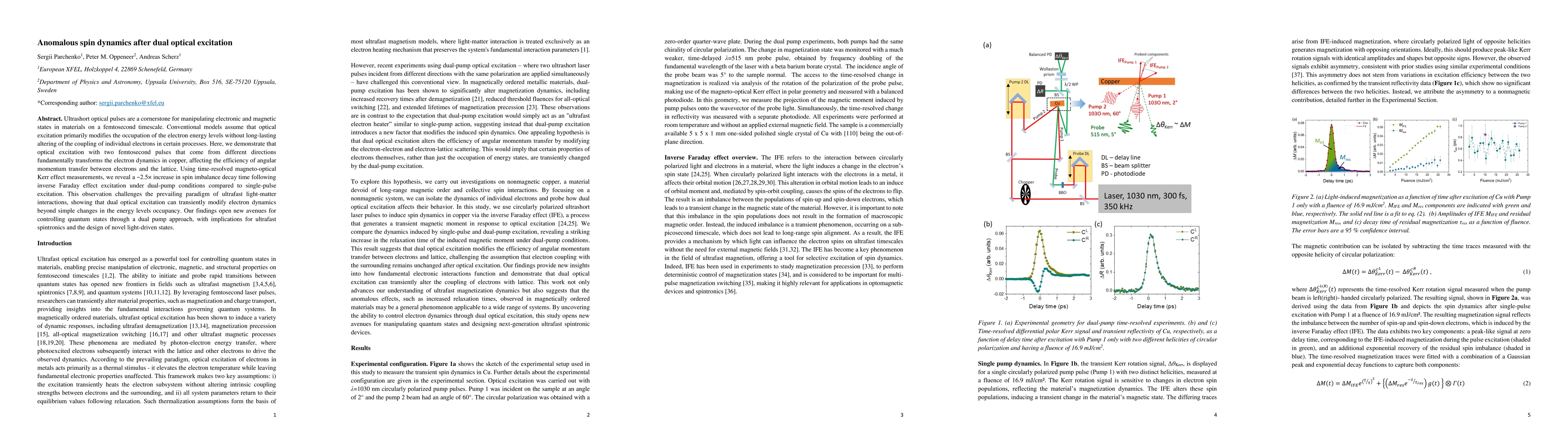 Thumbnail for Anomalous spin dynamics after dual optical excitation