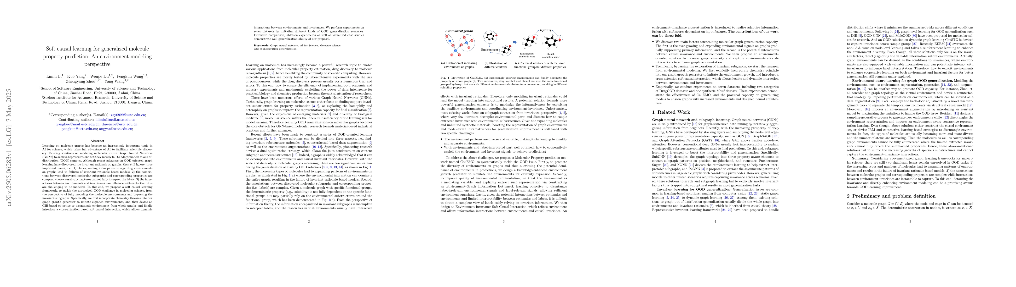 Thumbnail for Soft causal learning for generalized molecule property prediction: An
  environment perspective