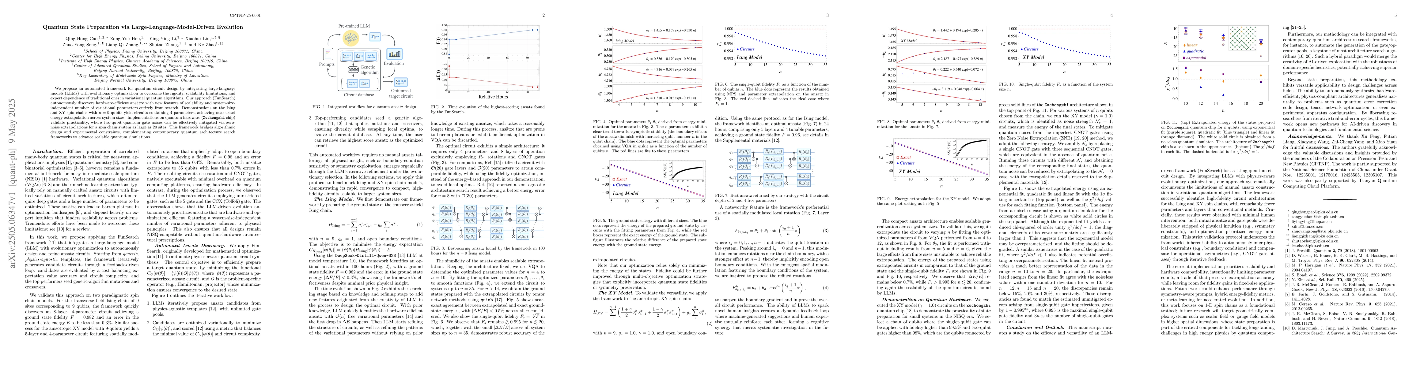 Thumbnail for Quantum State Preparation via Large-Language-Model-Driven Evolution