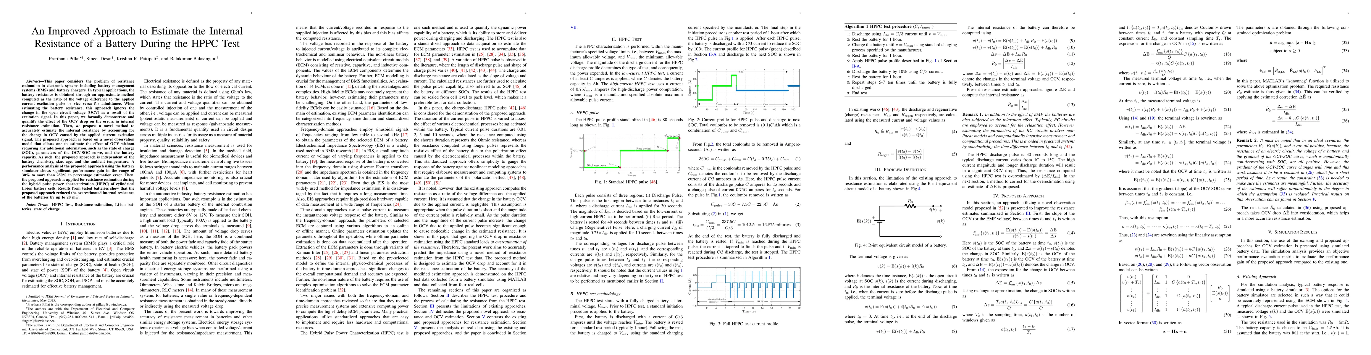 Thumbnail for An Improved Approach to Estimate the Internal Resistance of a Battery
  During the HPPC Test
