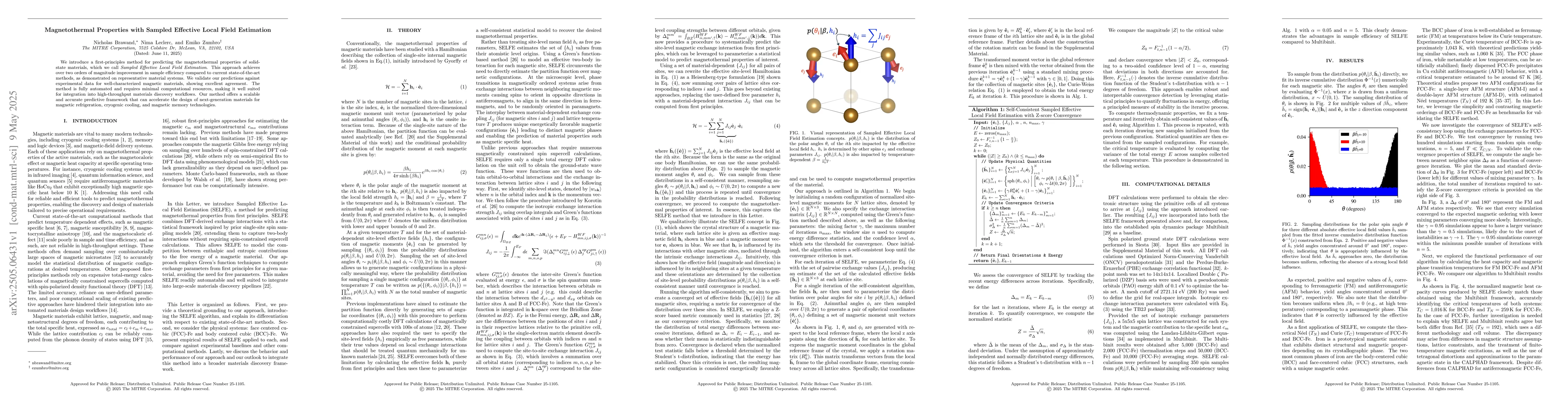 Thumbnail for Magnetothermal Properties with Sampled Effective Local Field Estimation