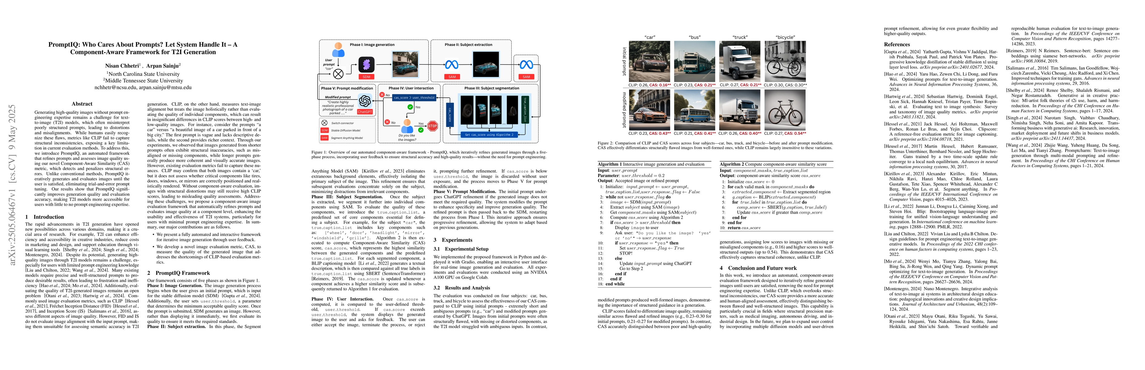 Thumbnail for PromptIQ: Who Cares About Prompts? Let System Handle It -- A
  Component-Aware Framework for T2I Generation