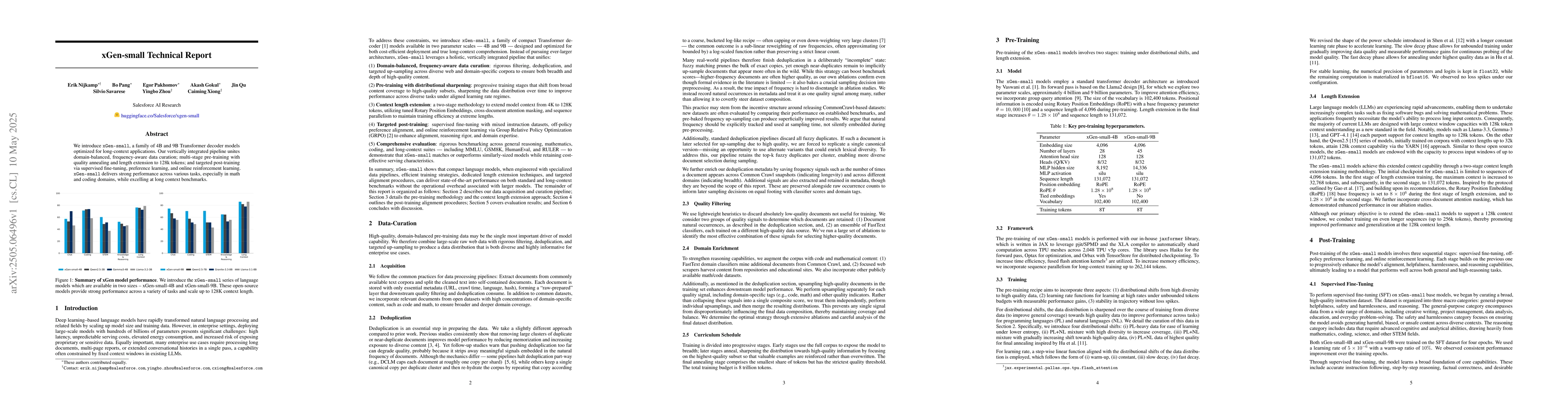 Thumbnail for xGen-small Technical Report