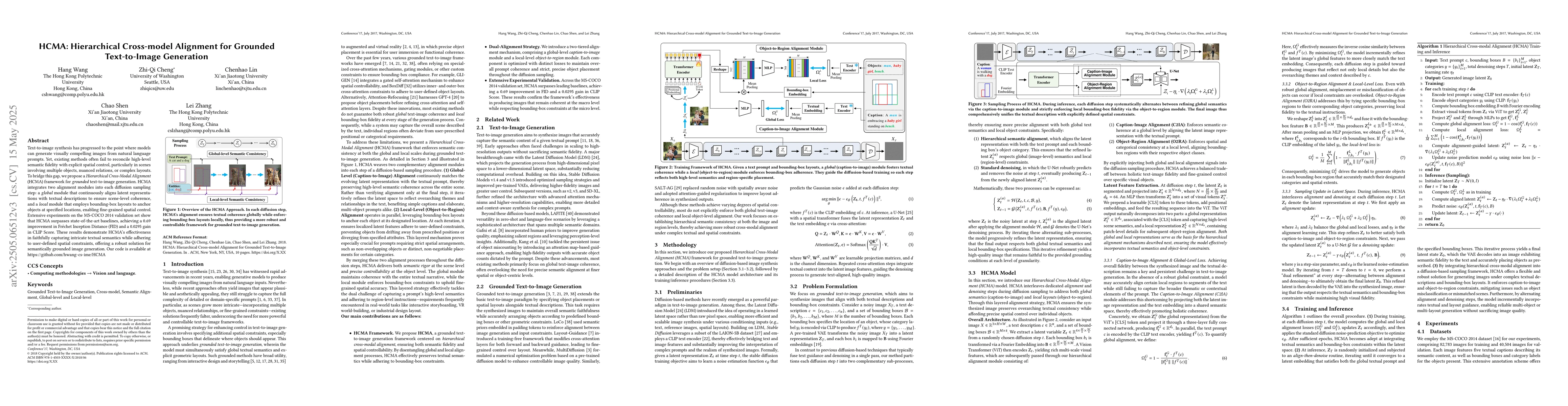 Thumbnail for HCMA: Hierarchical Cross-model Alignment for Grounded Text-to-Image
  Generation