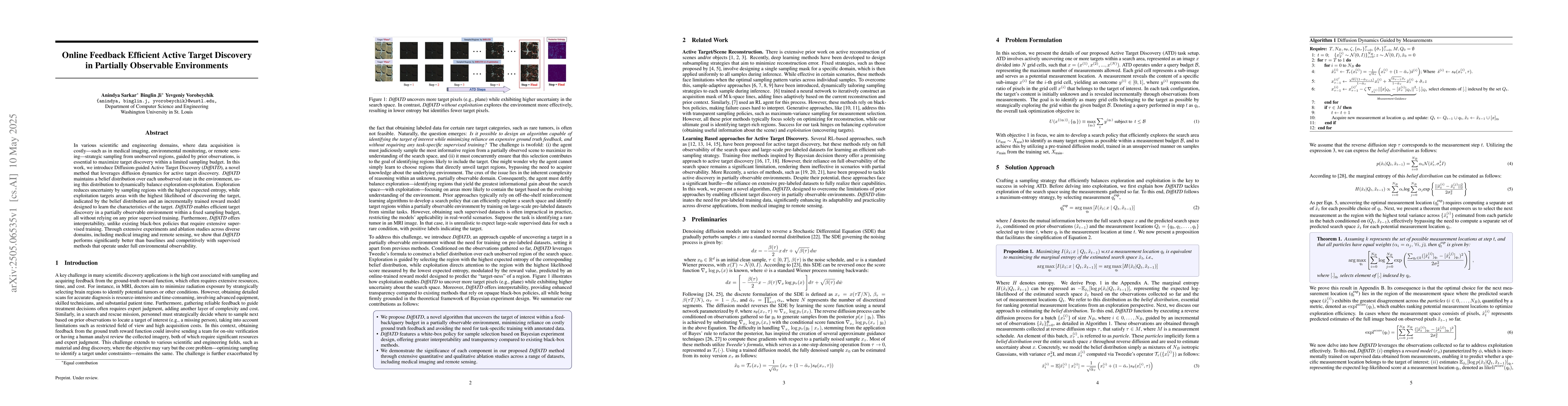 Thumbnail for Online Feedback Efficient Active Target Discovery in Partially
  Observable Environments