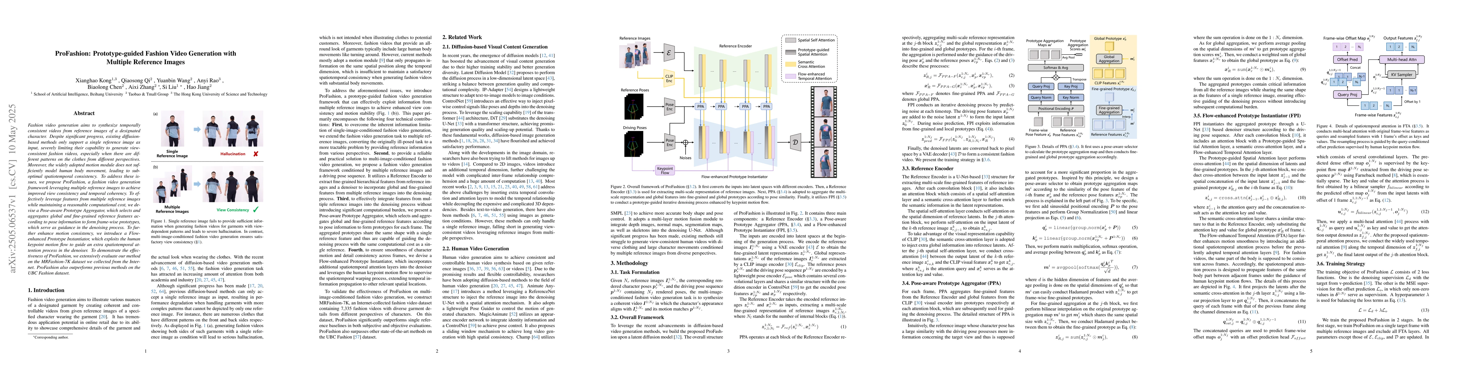 Thumbnail for ProFashion: Prototype-guided Fashion Video Generation with Multiple
  Reference Images