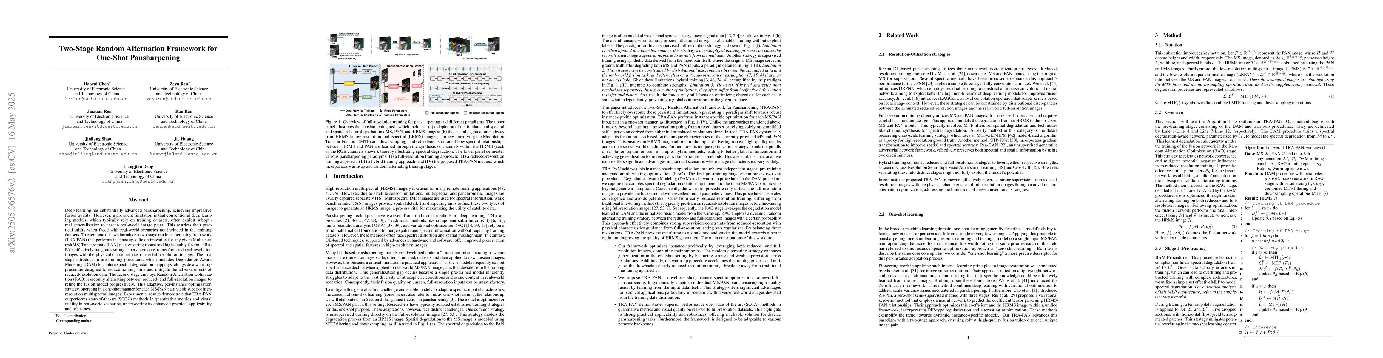 Thumbnail for Two-Stage Random Alternation Framework for One-Shot Pansharpening