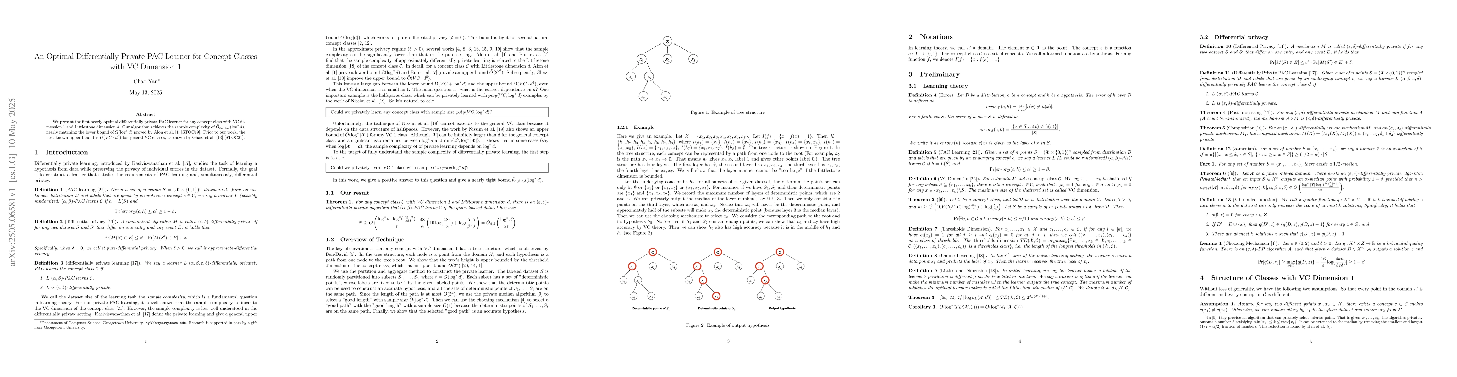 Thumbnail for An \tilde{O}ptimal Differentially Private Learner for Concept Classes
  with VC Dimension 1
