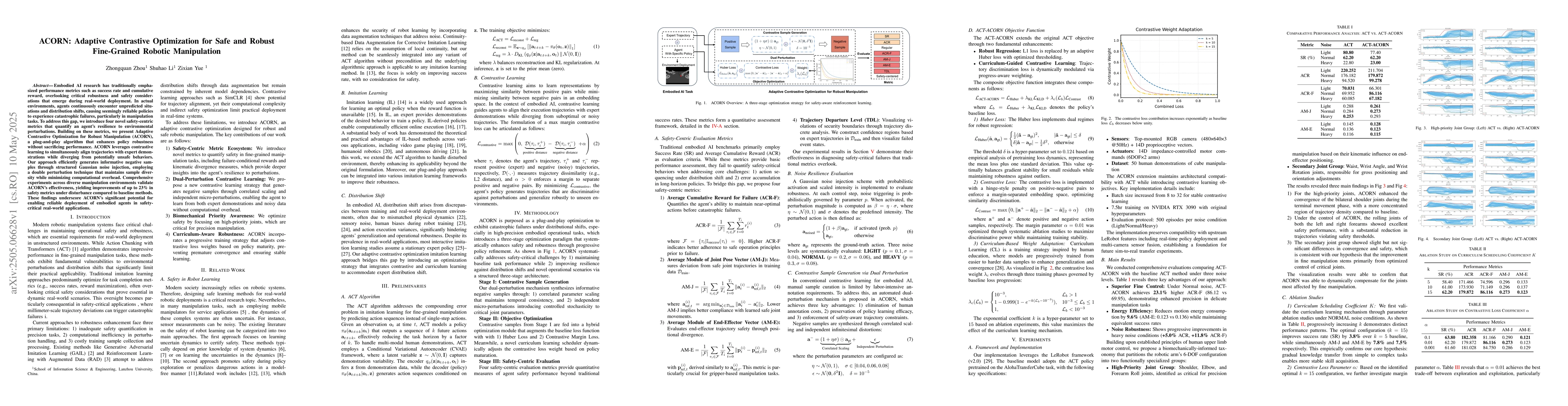 Thumbnail for ACORN: Adaptive Contrastive Optimization for Safe and Robust
  Fine-Grained Robotic Manipulation