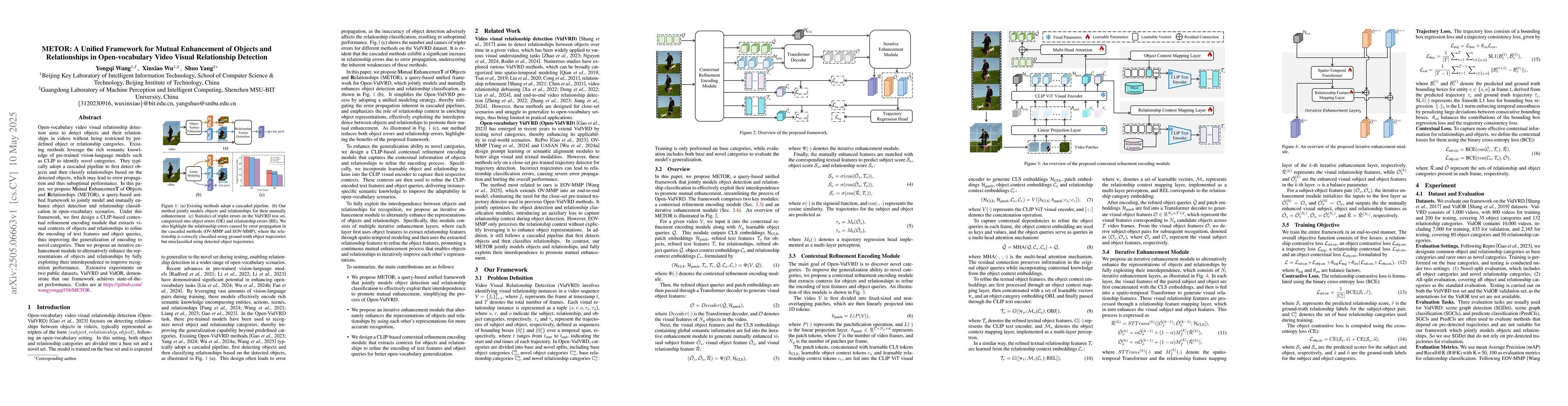 Thumbnail for METOR: A Unified Framework for Mutual Enhancement of Objects and
  Relationships in Open-vocabulary Video Visual Relationship Detection