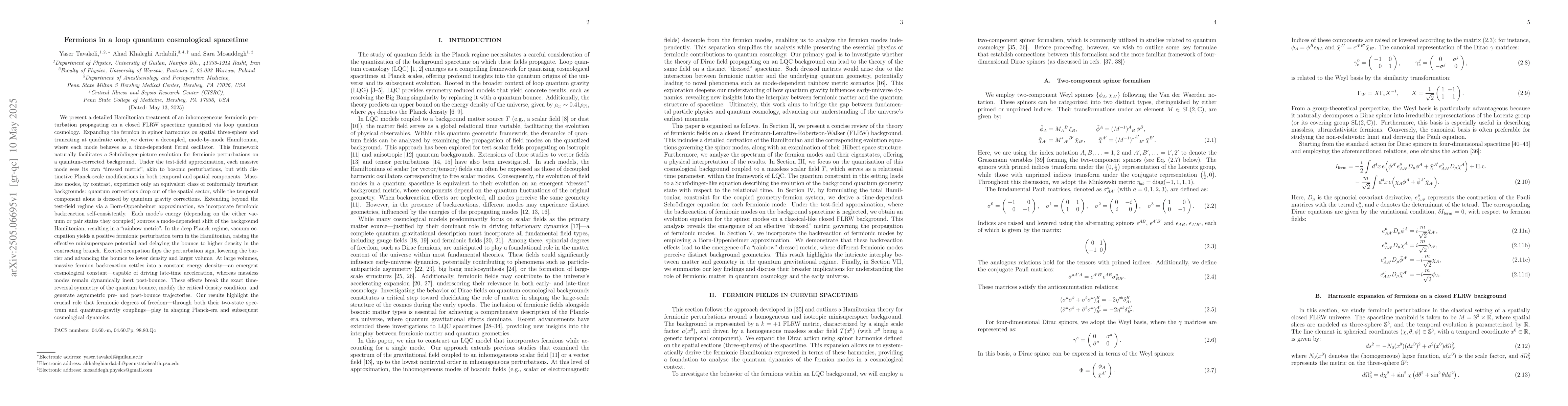Thumbnail for Fermions in a loop quantum cosmological spacetime