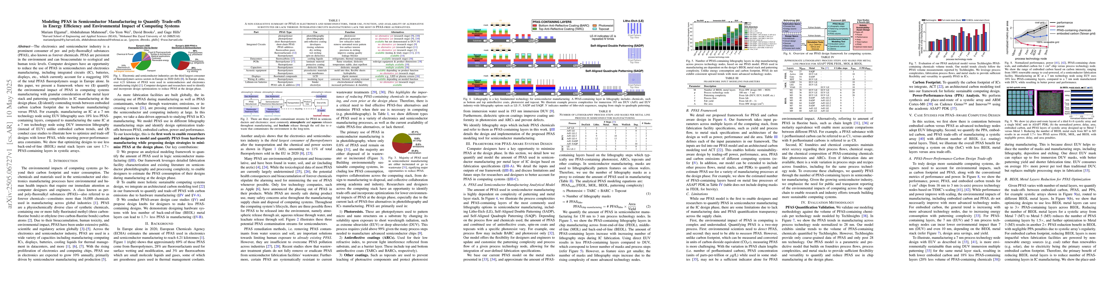 Thumbnail for Modeling PFAS in Semiconductor Manufacturing to Quantify Trade-offs in
  Energy Efficiency and Environmental Impact of Computing Systems