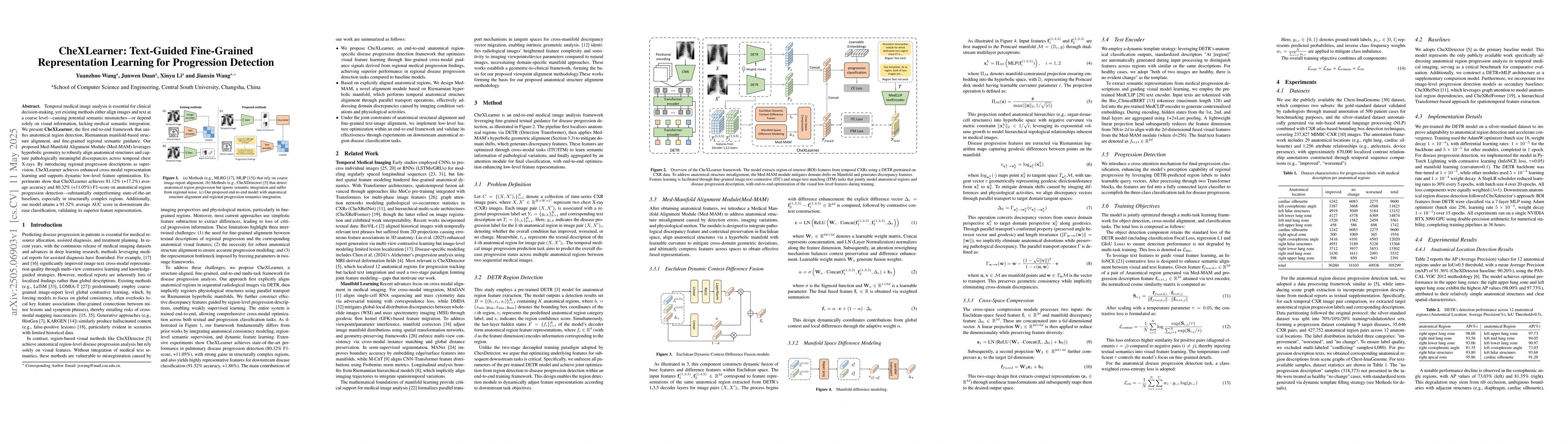 Thumbnail for CheXLearner: Text-Guided Fine-Grained Representation Learning for
  Progression Detection