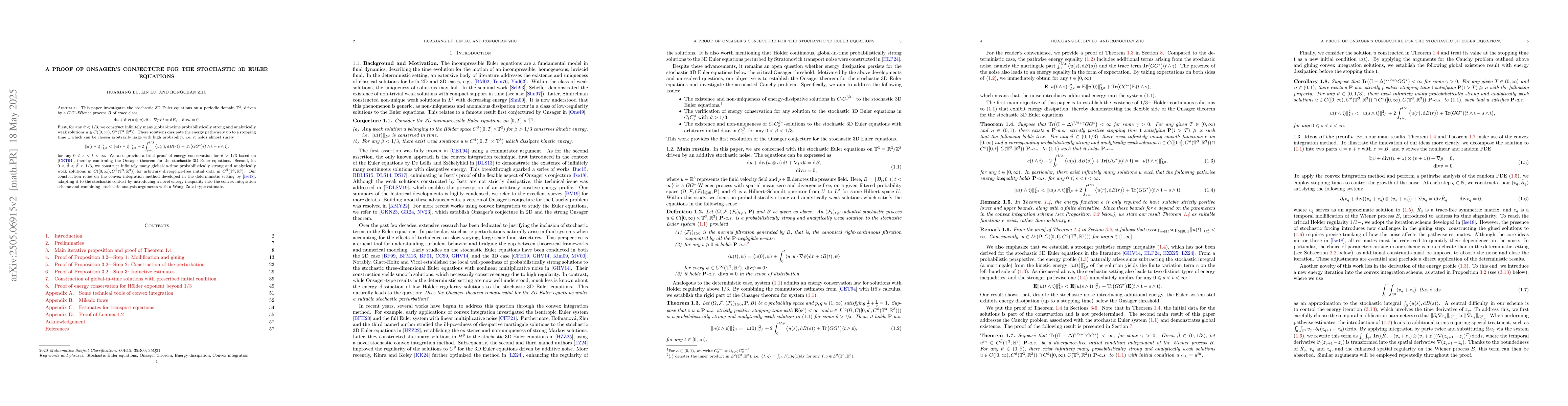 Thumbnail for A proof of Onsager's conjecture for the stochastic 3D Euler equations