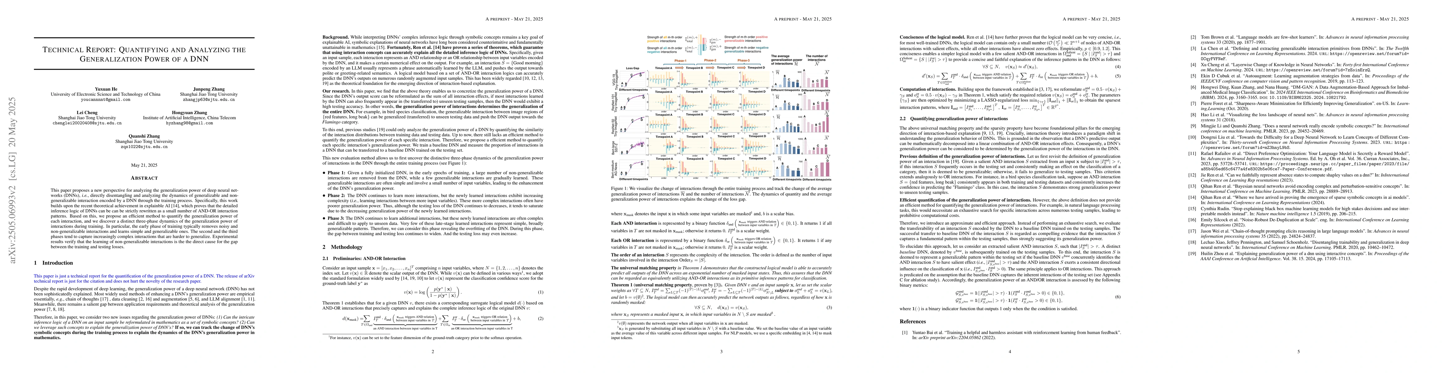 Thumbnail for Technical Report: Quantifying and Analyzing the Generalization Power of
  a DNN