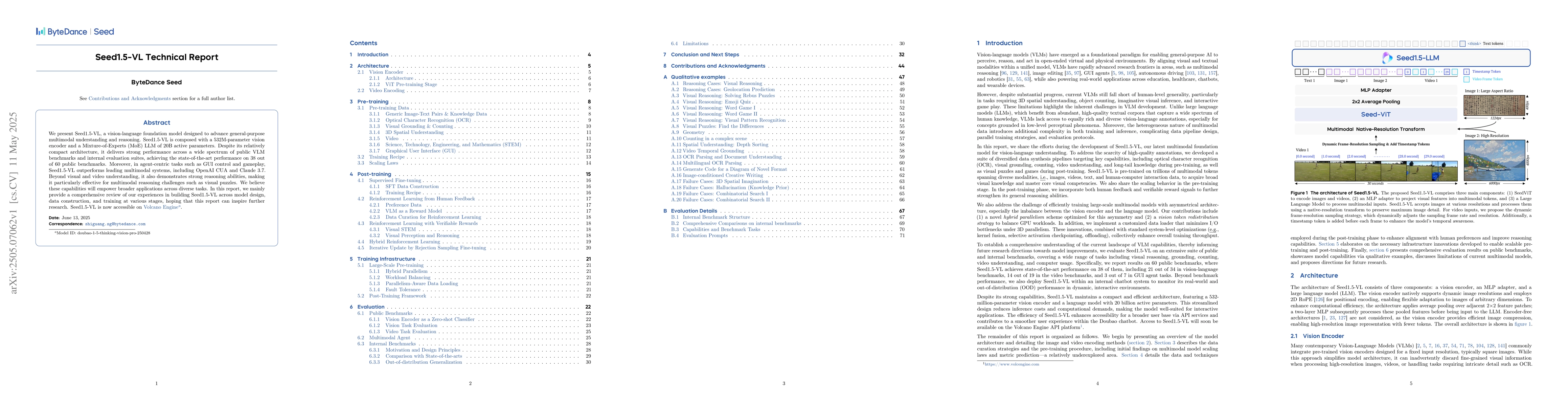 Thumbnail for Seed1.5-VL Technical Report
