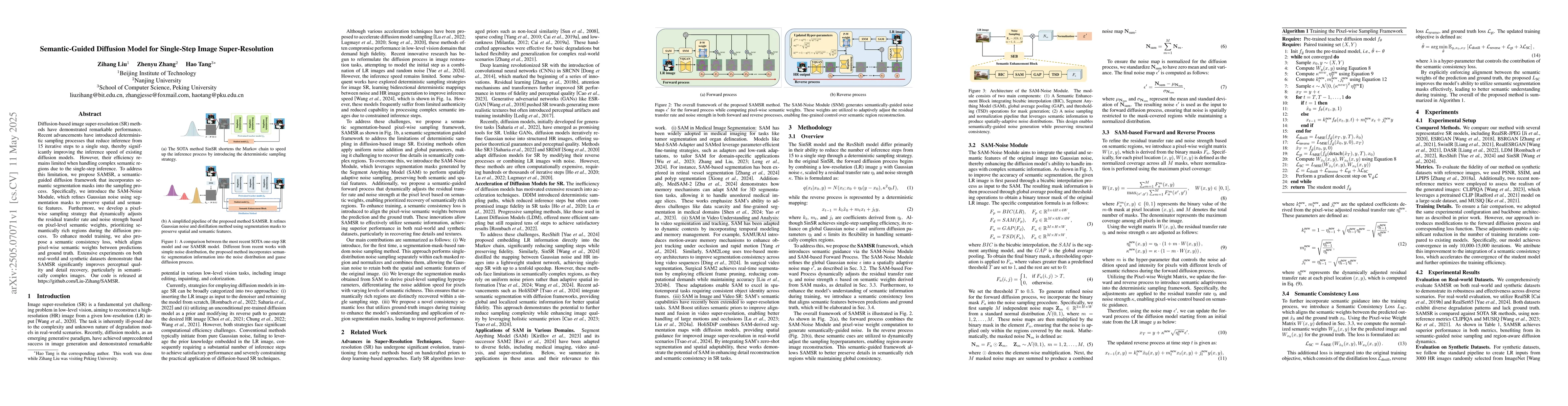 Thumbnail for Semantic-Guided Diffusion Model for Single-Step Image Super-Resolution