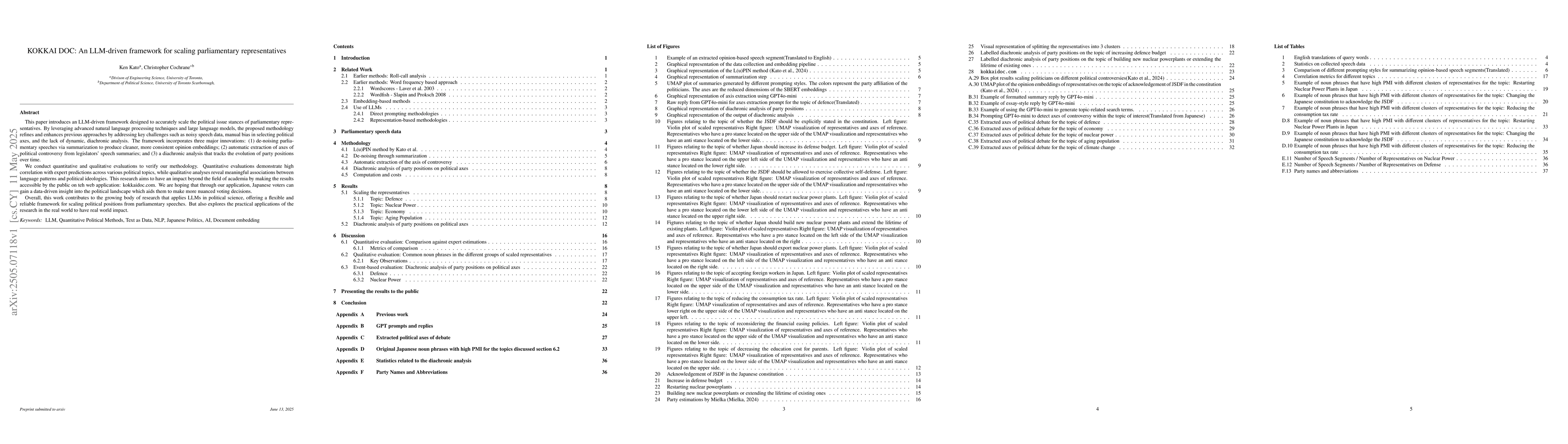 Thumbnail for KOKKAI DOC: An LLM-driven framework for scaling parliamentary
  representatives