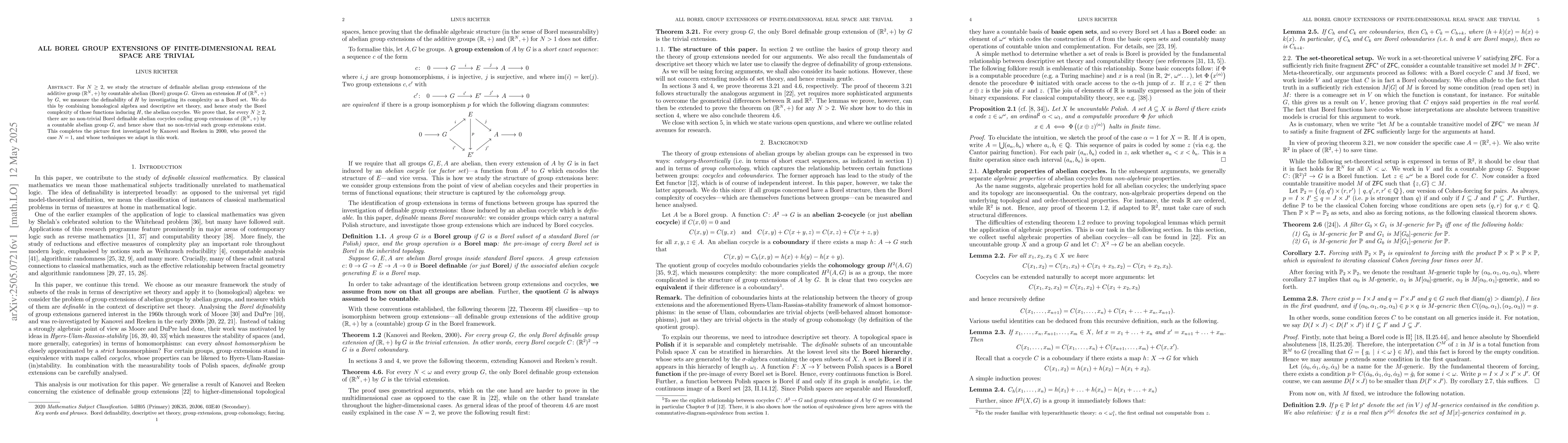 Thumbnail for All Borel Group Extensions of Finite-Dimensional Real Space Are Trivial