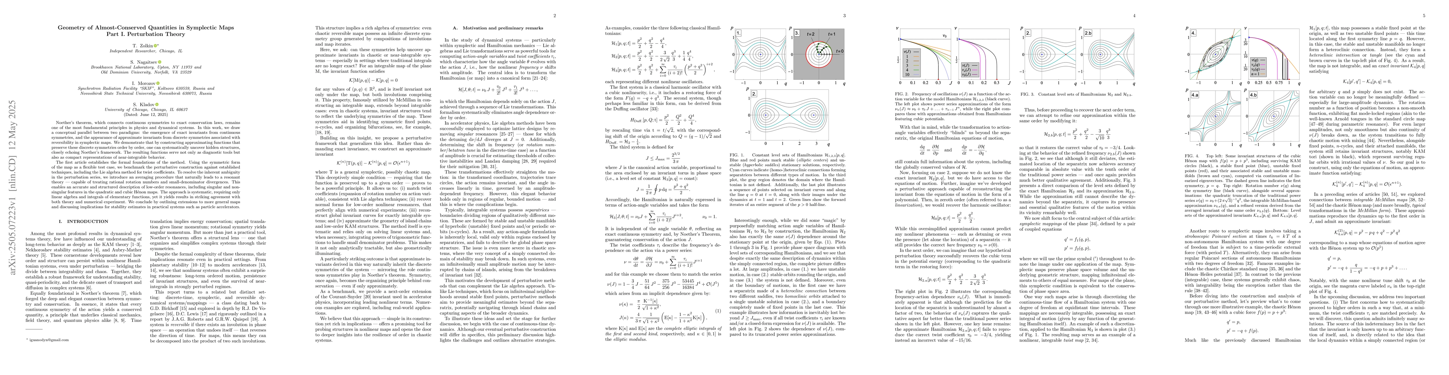 Thumbnail for Geometry of Almost-Conserved Quantities in Symplectic Maps. Part I:
  Perturbation Theory