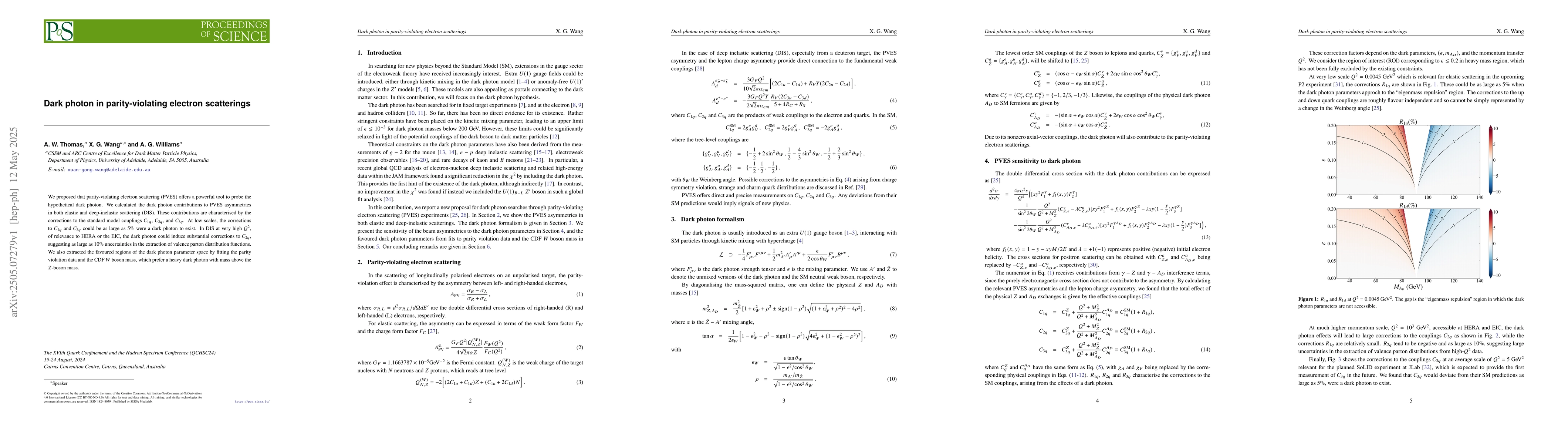 Thumbnail for Dark photon in parity-violating electron scatterings