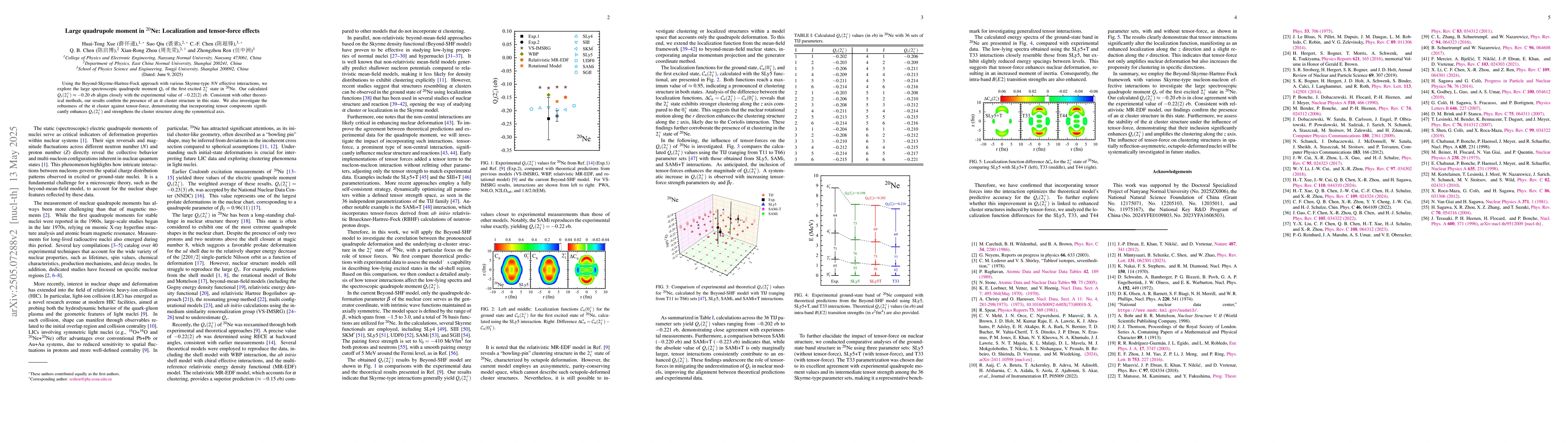 Thumbnail for Large quadrupole moment in $^{20}$Ne:Localization and tensor-force
  effects