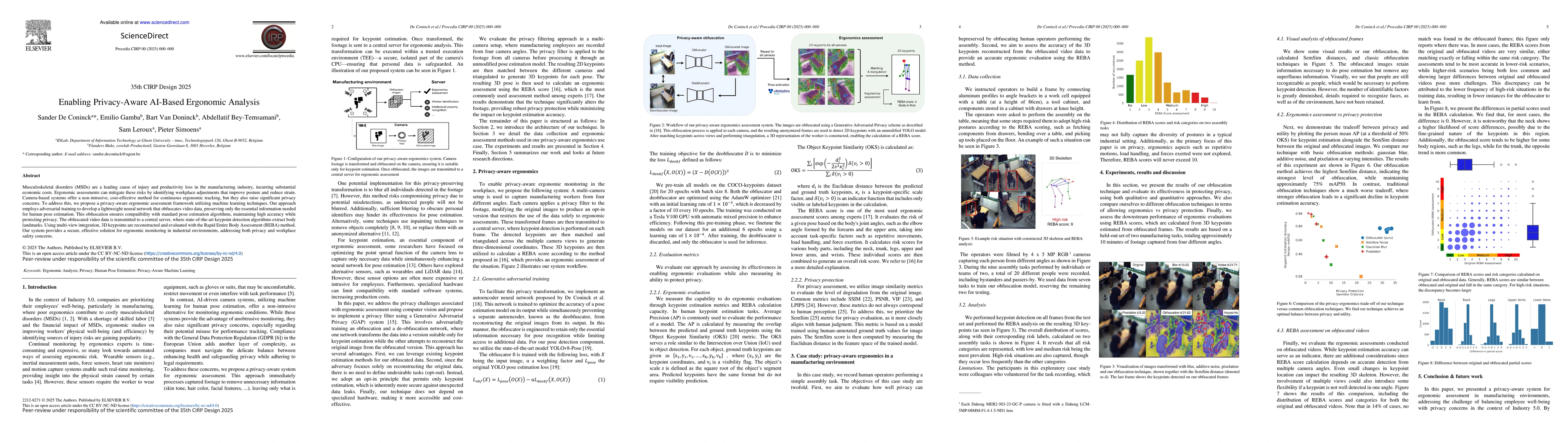 Thumbnail for Enabling Privacy-Aware AI-Based Ergonomic Analysis