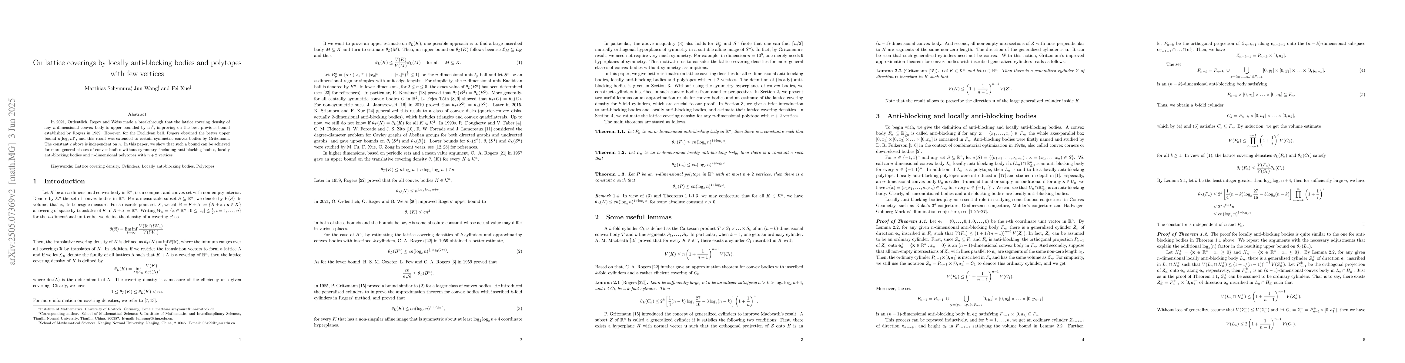 Thumbnail for On lattice coverings by several classes of convex bodies