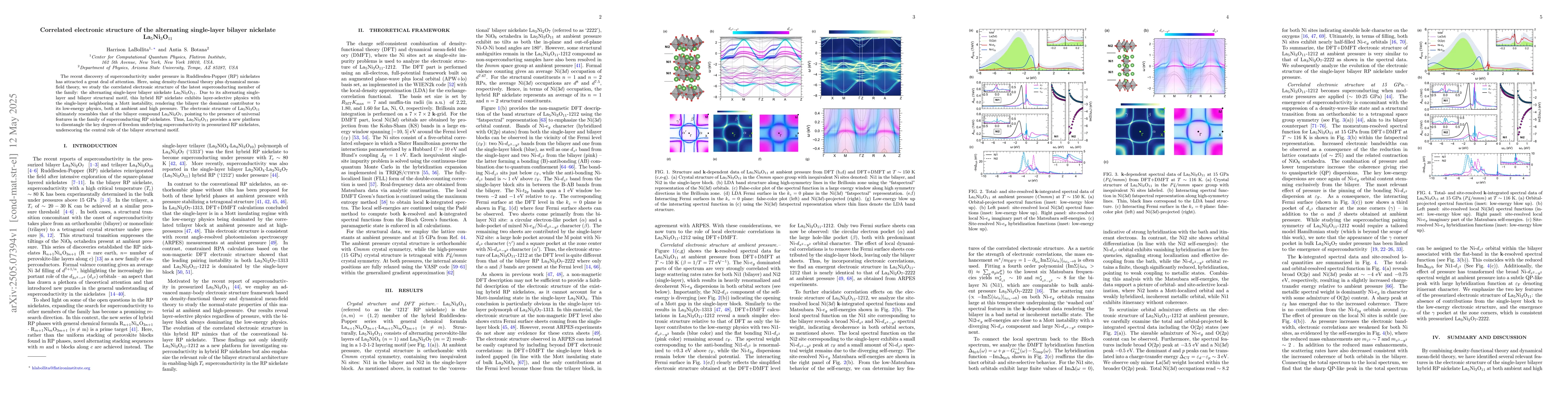 Thumbnail for Correlated electronic structure of the alternating single-layer bilayer
  nickelate La$_{5}$Ni$_{3}$O$_{11}$