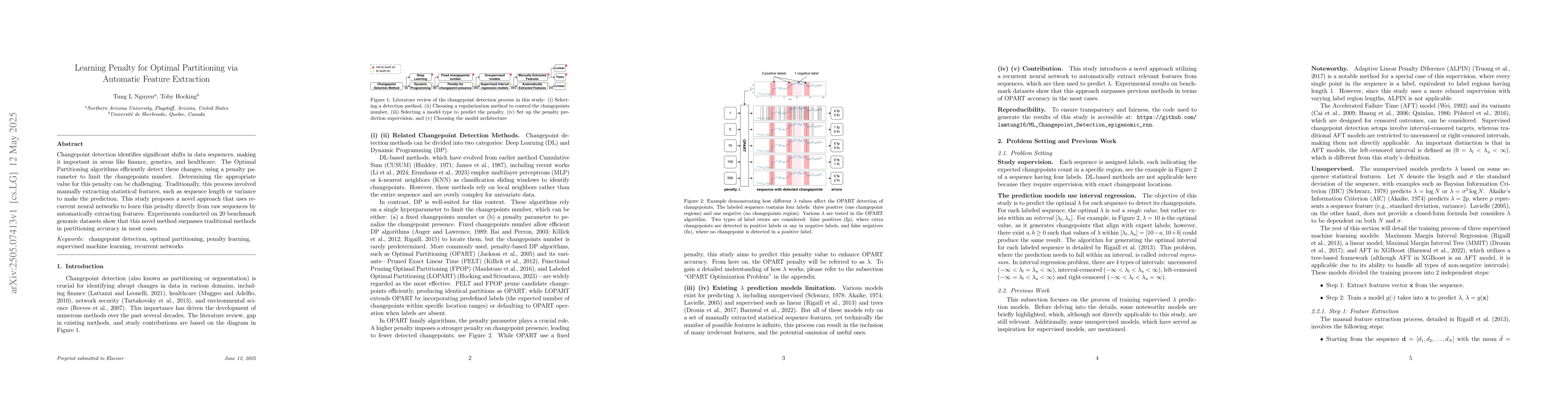 Thumbnail for Learning Penalty for Optimal Partitioning via Automatic Feature
  Extraction