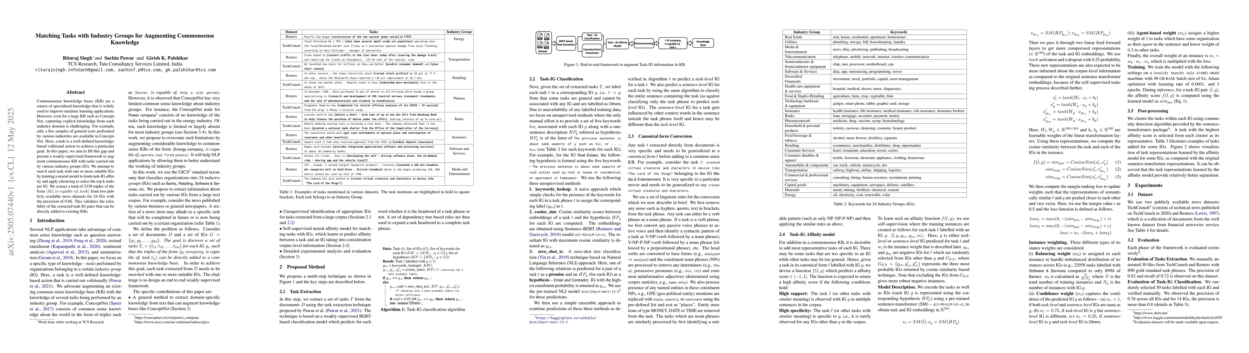 Thumbnail for Matching Tasks with Industry Groups for Augmenting Commonsense Knowledge