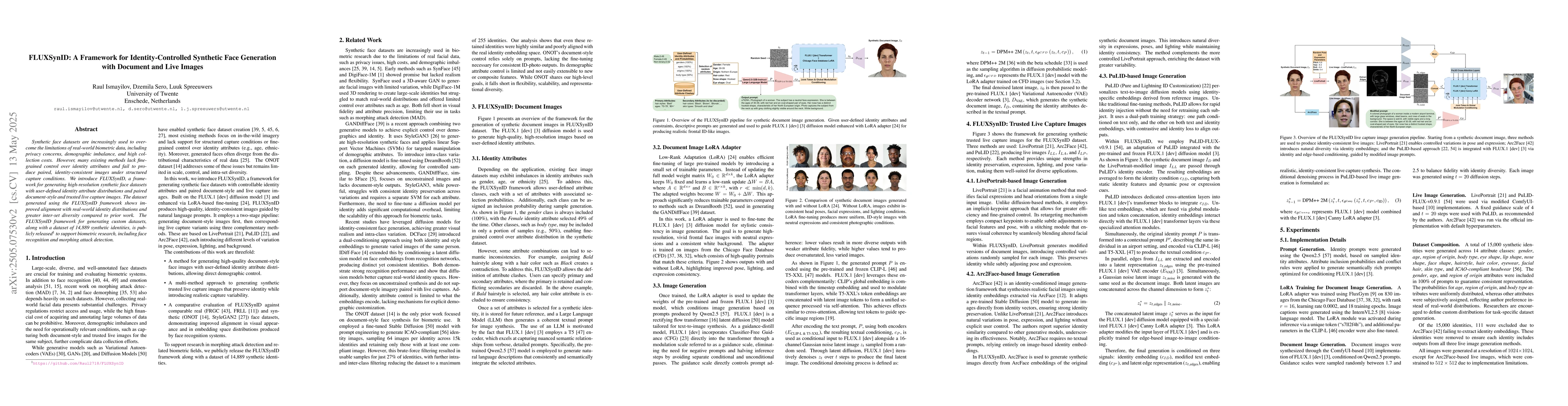 Thumbnail for FLUXSynID: A Framework for Identity-Controlled Synthetic Face Generation
  with Document and Live Images